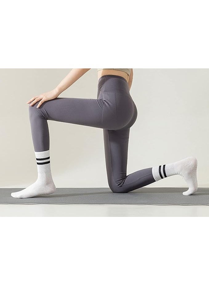 ChicAbode 8 Pairs Pilates Grip Socks for Women, Non-slip Yoga Athletic Socks,Non Slip Pilates Socks with Grips for Women, Women Sport Socks,Grip Socks for Yoga Ballet Barefoot Workout Anti Skid Athletic Socks - Image 4